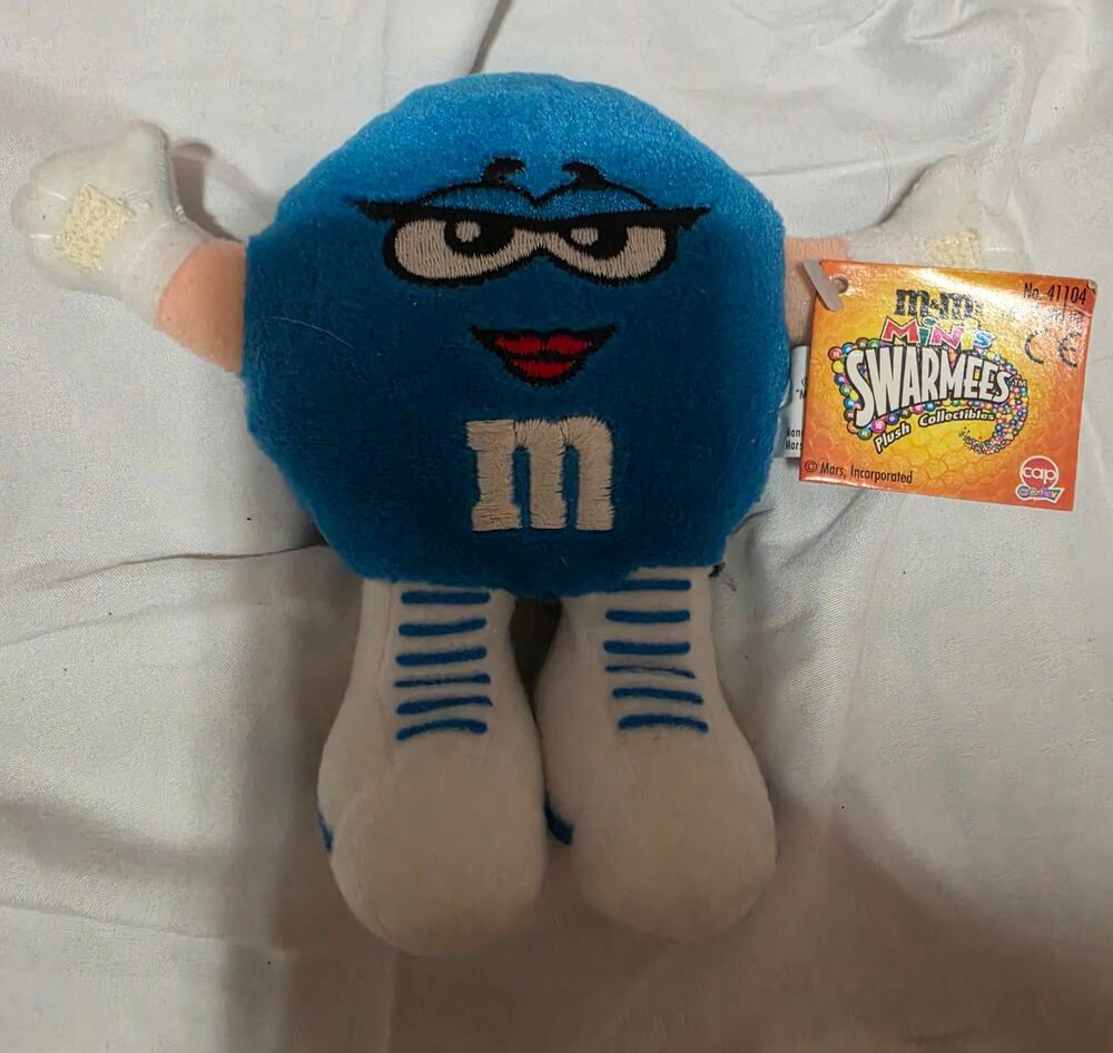Blue M&M Minis Swarmees Plush Collectible Stuffed Toy